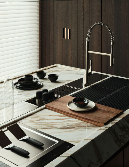 Convivium worktop arclinea kitchen shanghai xintiadi showroom