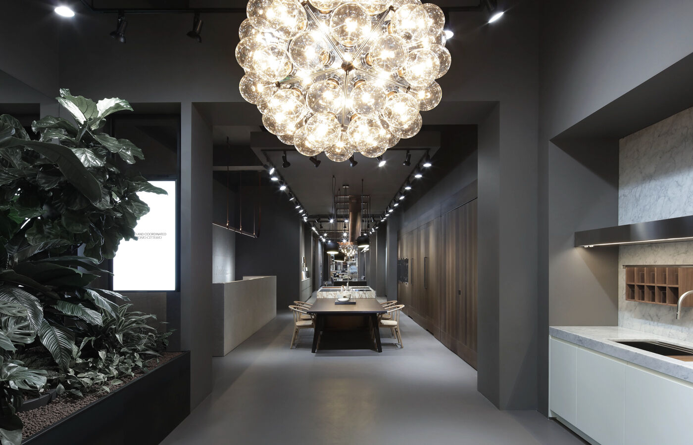 Arclinea convivium kitchen in new york showroom