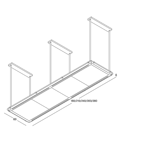 Single shelf equipment over the islands 2