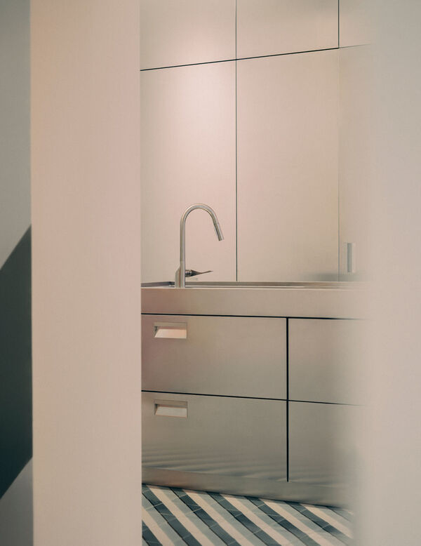 Arclinea stainless steel door kitchen handle