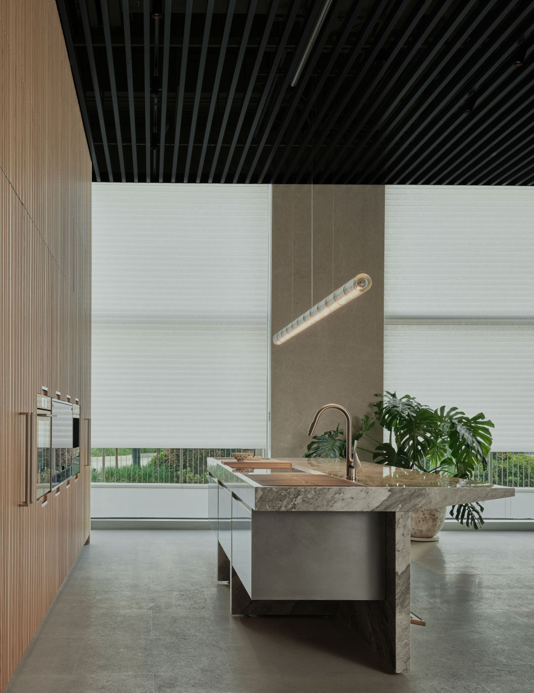 Lignum et Lapis kitchen in Arclinea Xintiadi  Shanghai showroom