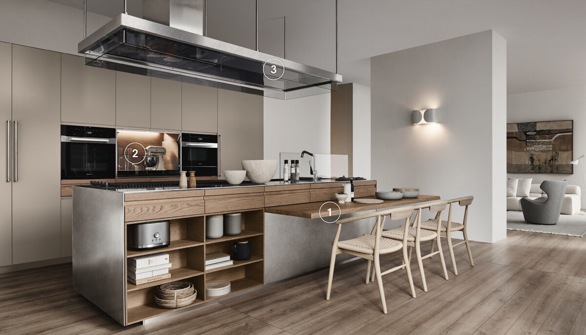 Convivium Kitchen built-in snackbar Exclusive elements D