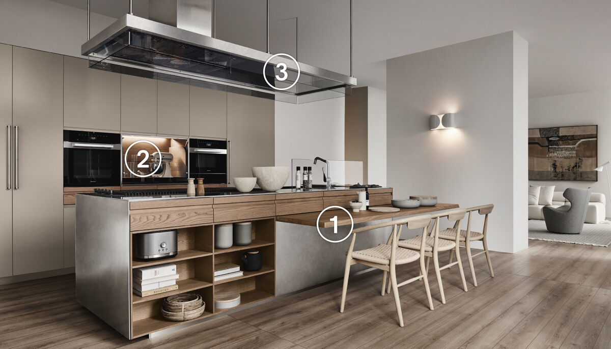 Convivium Kitchen built-in snackbar Exclusive elements D