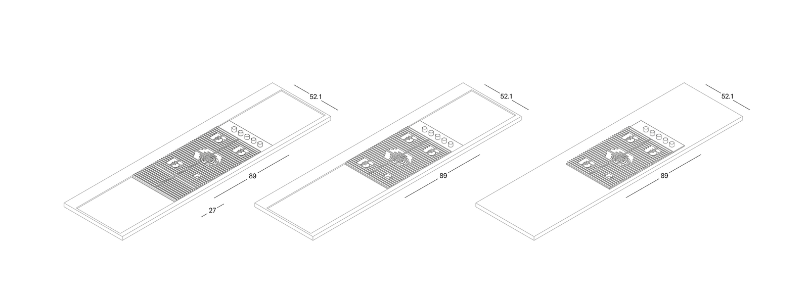 Exclusive elements worktops and tables specialty hob 2