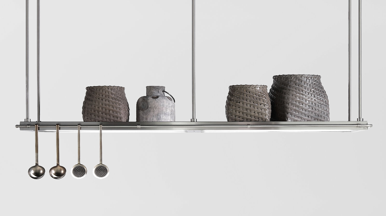 Shelf in stainless steel equipment over the islands 1