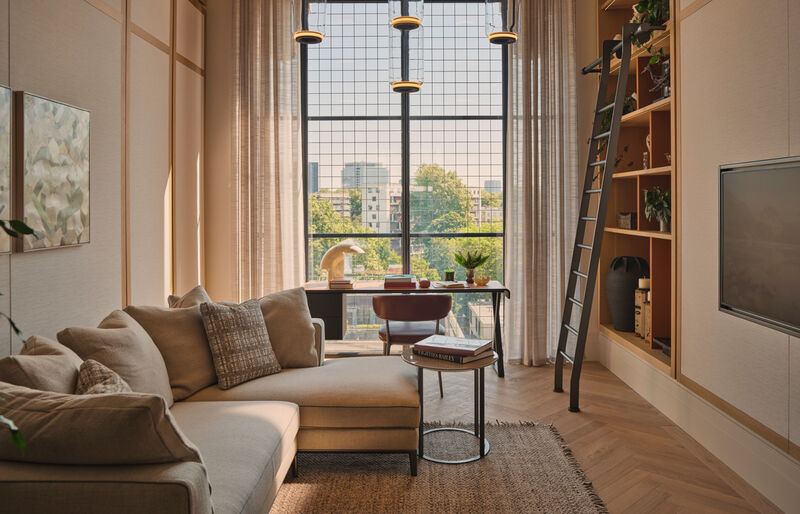 Arclinea contract project_The Whiteley_luxury open space living detail and  kitchen