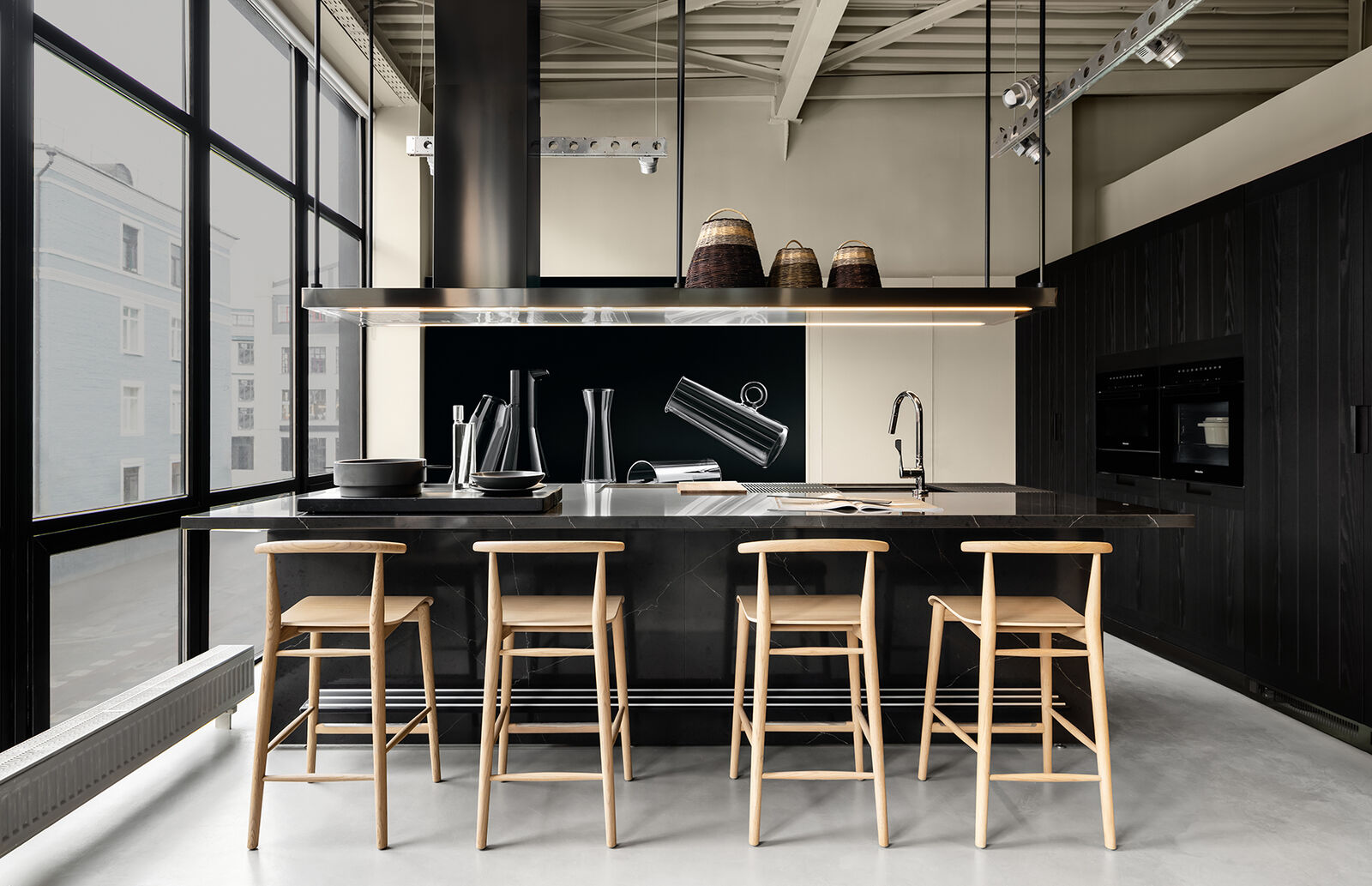 Showroom Arclinea Moscow Lignum et Lapis kitchen
