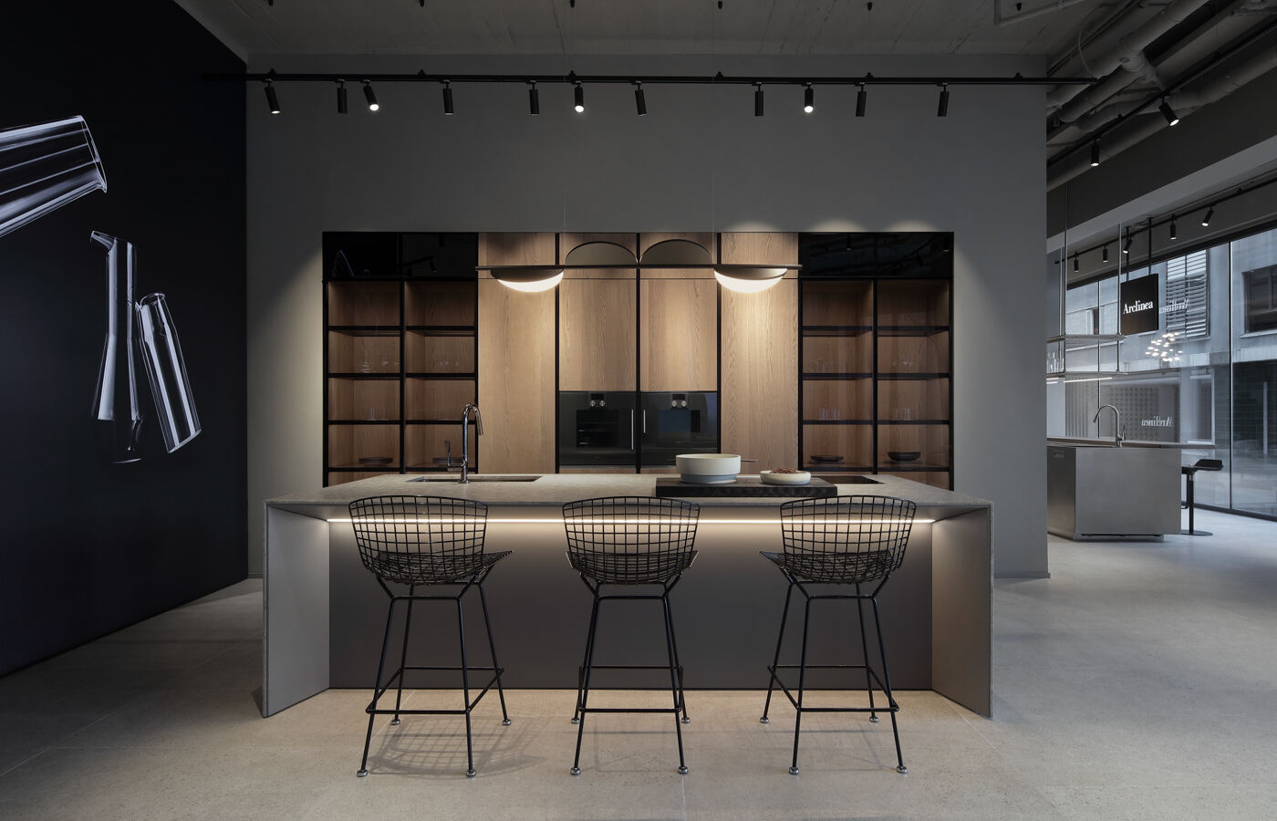 London showroom Arclinea, high end kitchens