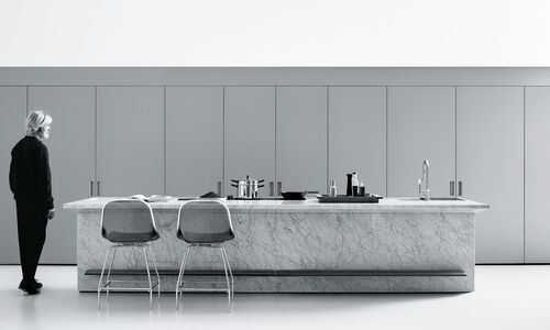 Lignum et Lapis sculpture-island - Arclinea kitchen philosophy