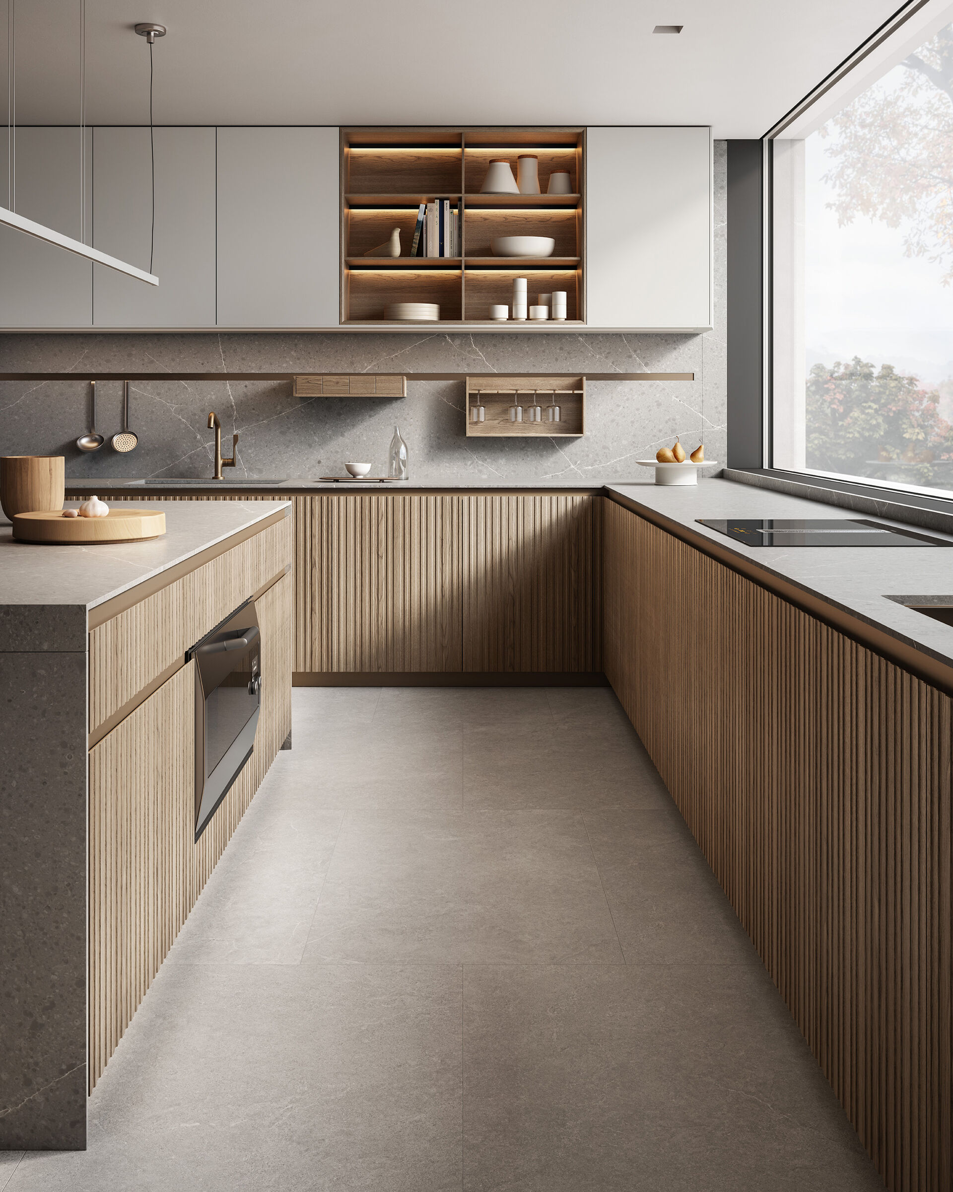 Thea with bench kitchen collection Arclinea
